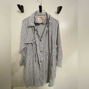 ANTHTOPOLOGIE  CARTONNIER cardigan jacket white blue L